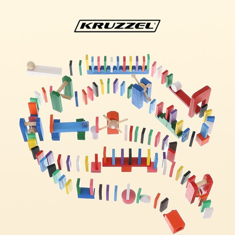 Wooden dominoes 360 pcs Kruzzel 22914