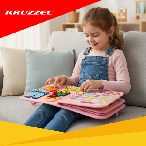 Książeczka manipulacyjna - różowa Kruzzel 26880