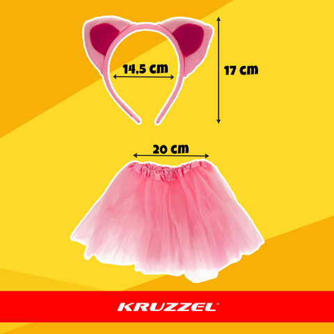 Костюм котёнка - розовый, 4 предмета, Kruzzel 26517