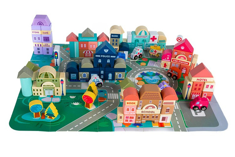 Wooden blocks - city