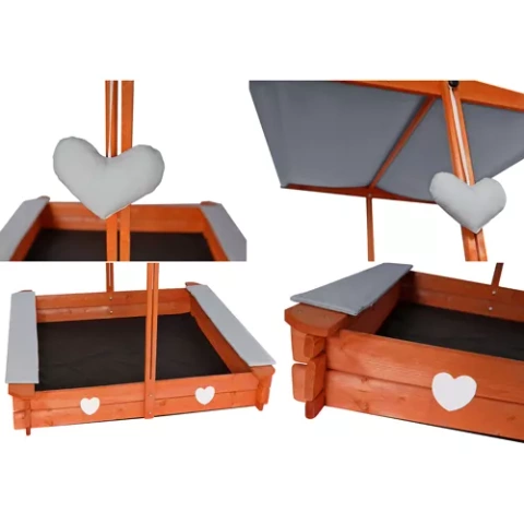 Klappbarer Sandkasten mit Dach 24215