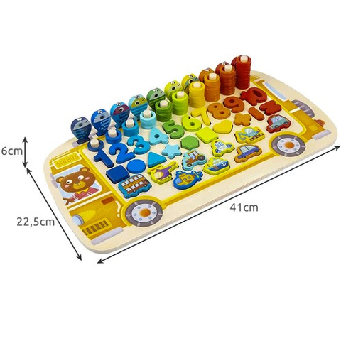 Dřevěné puzzle - třídička 6v1 Kruzzel 22636