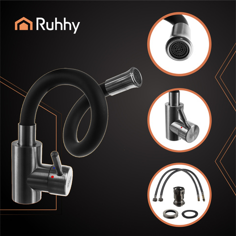 Кухонный смеситель с гибким изливом Ruhhy 26324