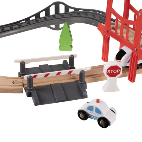 Wooden train track Kruzzel 22646