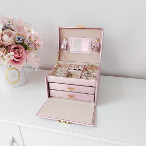 Coffret à bijoux - rose