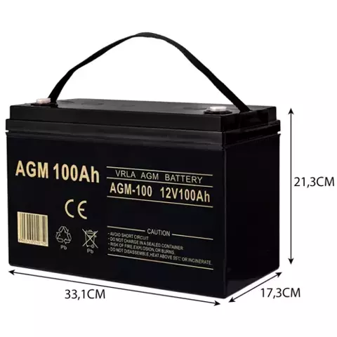 AGM baterija 12V 100AH