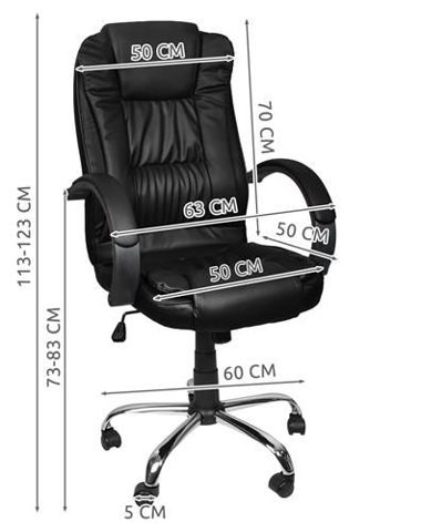 Biuro kėdė, eko oda - juoda MALATEC