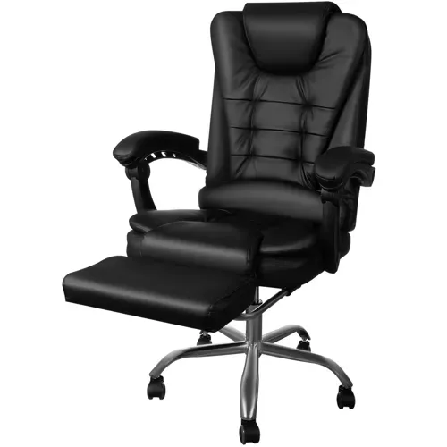 Biuro kėdė su atrama kojoms - juoda Malatec 23286