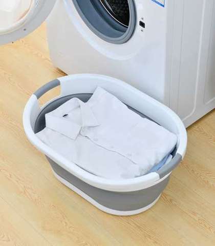 Dubuo – sulankstomas skalbinių krepšelis