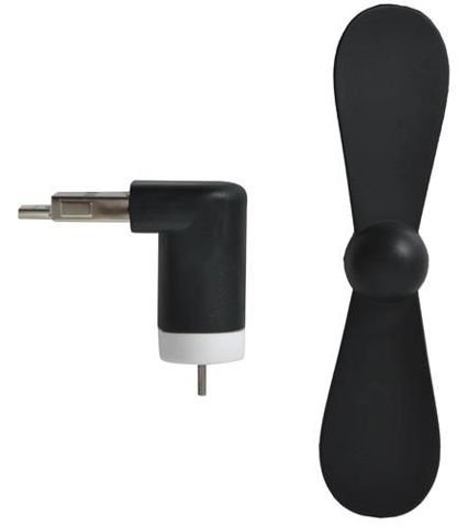 Mikro USB ventiliatorius juodas