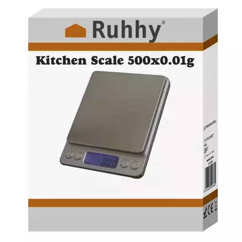 Virtuvinės svarstyklės 500x0,01g Ruhhy 19899m