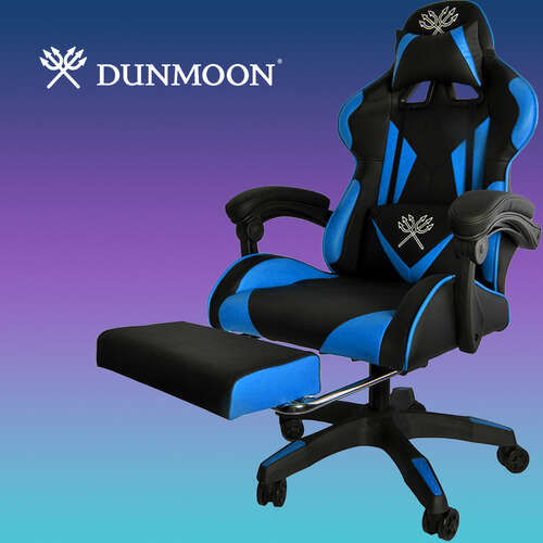 Žaidimų kėdė - juoda ir mėlyna Dunmoon