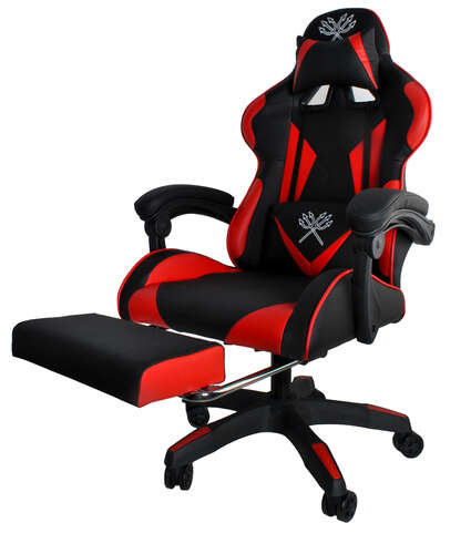 Žaidimų kėdė - juoda ir raudona Dunmoon