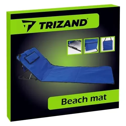 Mata plażowa Trizand z oparciem i poduszką, udźwig do 100 kg