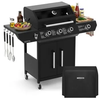 Gaasigrill 3+1, 13,5 kW, Varen Black 4.0, Kaminer 