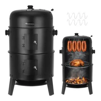 Garden grill with lid 44x80x42cm Kaminer