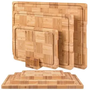 Bamboo Cutting Board - 3-Pack, Ruhhy