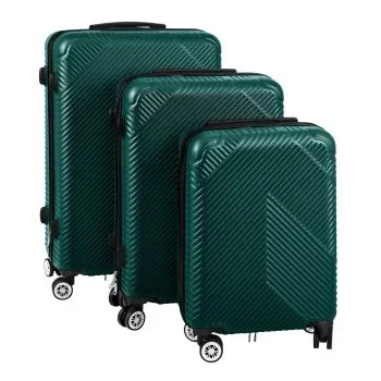 Zestaw walizek 3w1- zielone Trizand 27672