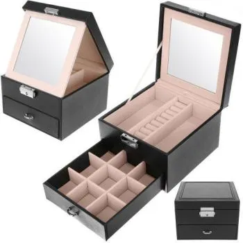 Kuferek na biżuterię - czarny K8898 Beautylushh