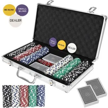 Poker - zestaw 300 żetonów w walizce HQ