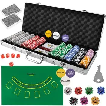 Poker - zestaw 500 żetonów w walizce HQ