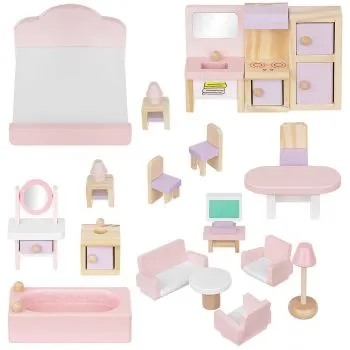 A set of wooden furniture for dolls Z11213