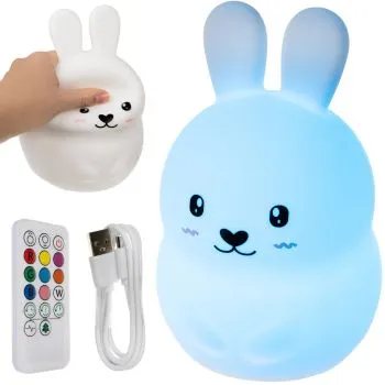 RGB Night Light with Remote Control - Rabbit