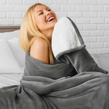 Ruhhy 26292 Reversible Blanket, 150x200 cm, Dark Gray