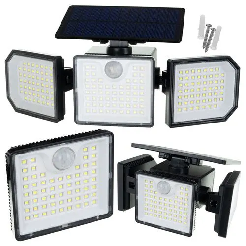 Saulės energija varomas šviestuvas 167LED 500lm Izoxis 24633