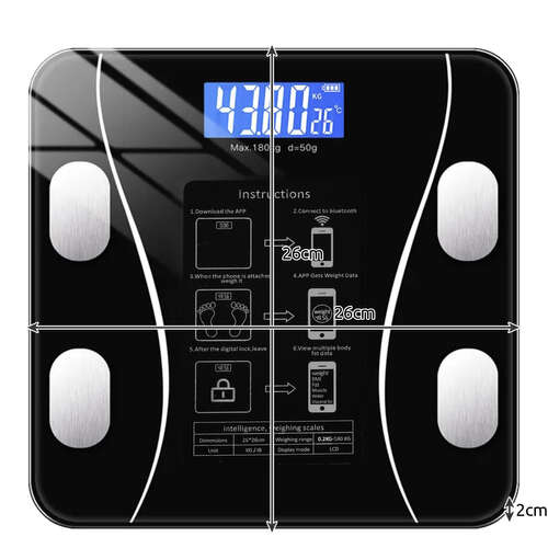 Весы для ванной LCD - аналитические Ruhhy 22525