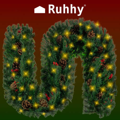 Елочная гирлянда 2,7м со светодиодной подсветкой Ruhhy 22322