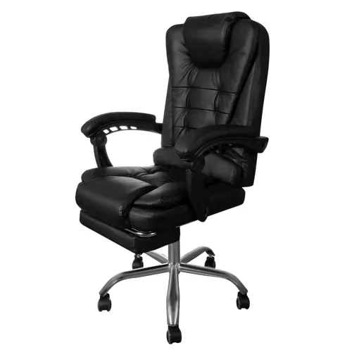 Офисный стул с подставкой для ног - Малатек черный 23286