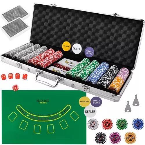 Покер - набор из 500 фишек в чемодане HQ 23529