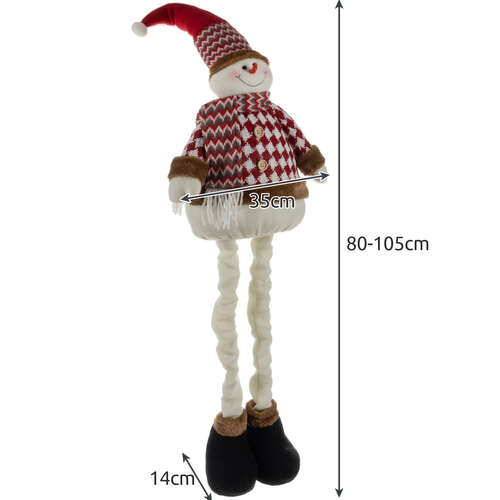 Рождественский снеговик - телескопический 105см Ruhhy 22341