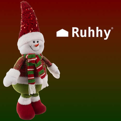 Рождественский снеговик - телескопический 95см Ruhhy 22331