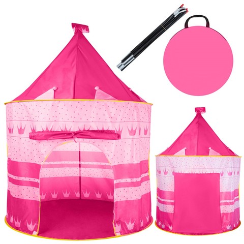 Розовая детская палатка