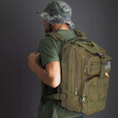 Рюкзак в стиле милитари XL, зеленый