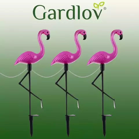 Солнечный садовый светильник - фламинго Gardlov 21151