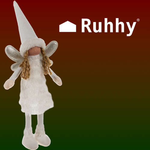Фея - новогодняя фигурка белого цвета Ruhhy 22342