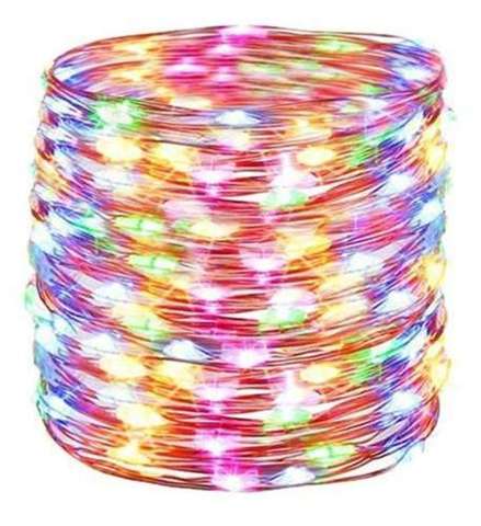 100 светодиодных проволочных светильников - многоцветные - на батарейках